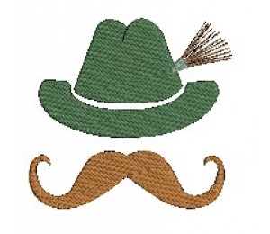 Stickdatei - Gamsbart Hut 